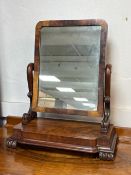 Victorian Mahogany Tabletop Mirror with Tilting Mechanism