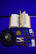 Military Badges, RAF Squadron Badge Book, and Girl Guide Cloth Badges