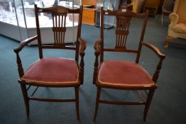 Pair of Inlaid Carvers