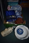 Assorted Vintage Pottery Including Willow Pattern etc.