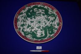 Large Chinese Charger with Kraken Design