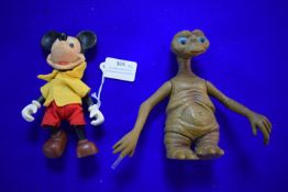 Celluloid Mickey Mouse Toy, and ET Light-Up Toy