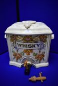 Large Ceramic Pub Whiskey Dispenser