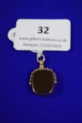9ct Gold Fob with Agate