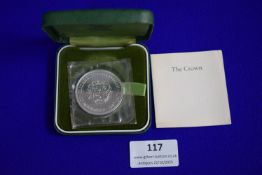 1oz Sterling Silver Crown Elizabeth & Philip 1972