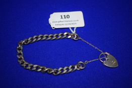 Hallmarked Silver Chain Bracelet with Locket - Birmingham 1971, ~29g