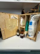Vintage First Aid Kit in Wooden Box