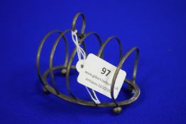 Small Hallmarked Silver Toast Rack - Birmingham 1919