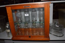 Scientific Case Containing Glass Pharmacy Bottles,