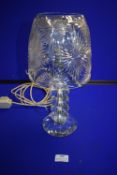 Cut Glass Lead Crystal Lace makers Lamp