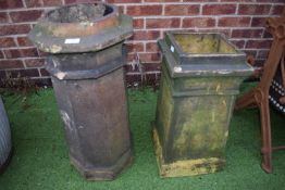 2x Chimney Pot Planters (both with faults)