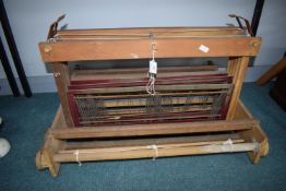 Vintage Wood Framed Tabletop Weaving Loom