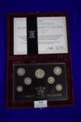 Royal Mint 1996 UK Silver Anniversary Coin Collection Cased Set of Sterling Silver Proof Versions of