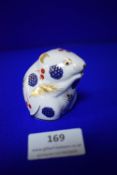 Royal Crown Derby Field Mouse Paperweight with Sealed White Base