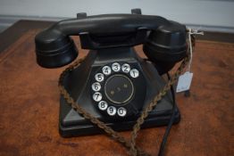 Vintage Black Bakelite Pyramid Telephone