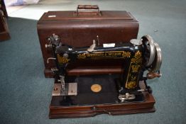 Vintage Wheeler & Wilson Portable Manual Sewing Machine with Case