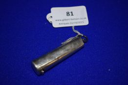 Hallmarked Silver Cigarette Holder Case with Holder - Indistinct, Silver Weight ~6.7g