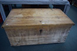 Large Victorian Pine Blanket Box
