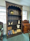 *Large Reclaimed Antique Bookcase with Original Carved Woodwork (contents not included)