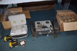 Vintage Sony Reel-to-Reel Tape Recorder, Quantity of Tapes, etc.