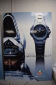 Tag Hauer Wristwatch Advertising Sign Featuring David Culthard