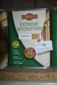 3x 1L Tins of Liberon Extreme Wood Stain Medium Oak
