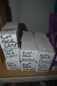 *4x Boxes of Assorted Flat Pack Dowels, and 3x Flatpack Cans