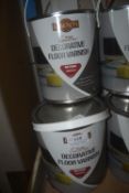 3x 2.5L of Liberon Decorative Floor Varnish Red Fusion