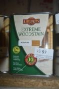 3x 1L Tins of Liberon Extreme Wood Stain Medium Oak