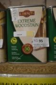 3x 1L Tins of Liberon Extreme Wood Stain Poplar