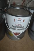 2x 2.5L of Liberon Decorative Floor Varnish Red Fusion
