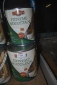 3x 2.5L of Liberon Extreme Wood Stain Spanish Cedar