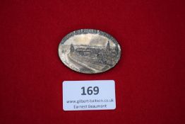 Commemorative Badge, Rhein, an oval silvered badge inscribed Neu wird die schöne Rheinstadt, with