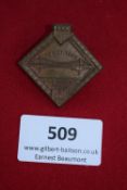 Köln-Mülheimer Brücke Badge, 1929, a bronze-finish lozenge-shaped badge showing the Köln Mülheim