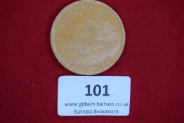 Youth Hostel Badge, Wernigerode, a pressed card circular badge with embossed design of the