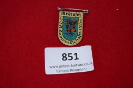 Mediasch VDA Badge, a pressed-metal and enamelled donation badge with arms of Mediasch (Mediaș),
