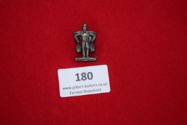 Bismarckturm Badge, a small silvered badge depicting Bismarck monument figure holding torches,