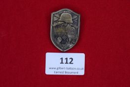 Saar Liberation Day Badge, Homburg 1936, a shield-shaped bronze badge dated 13th September 1936,