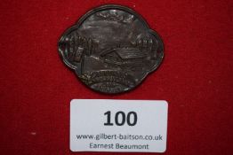 Bronze-finish plaque depicting “Landhaus Hermann Göring, Obersalzberg,” showing chalet-style