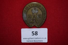 Oldenburg Dragoons Reunion Badge, 1939, a bronze horseshoe-shaped badge, inscribed Wiedersehensfeier