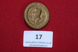 SA Sports Day Badge, Bremen 1933, a large circular bronze-coloured pressed metal badge with oak