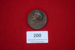 Richard Wagner Commemorative Badge, bronze circular badge with profile portrait, inscribed “National