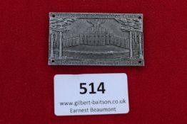 Generalappell der Pommerschen Erzieher Plaque, 1937, a rectangular grey alloy plaque depicting a