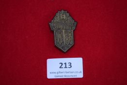 Regimentstag Commemorative Badge, a bronze shield-shaped badge inscribed “Denkmalsweihe 4
