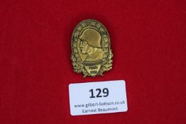 Veterans’ Commemorative Badge, Pforzheim 1932, an oval gilt badge with profile of a helmeted