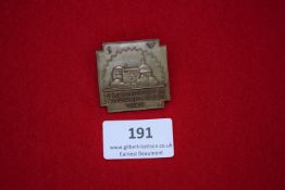 Verbandsfest Badge, Sondershausen 1929, a bronze badge with castle motif, inscribed “Verbandsfest in
