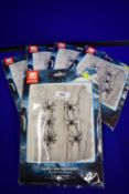 5x Spider Web Decorations with Spiders