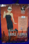 Smiffys Black Fringe Flapper Dress Costume Size: L/16-18