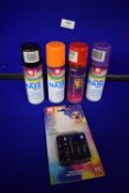 4x Coloured Hair Sprays and 1x Pack of Make-Up Sticks