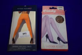 2x Tights - 1x Sahara Size: L, and Neon Orange Footless
